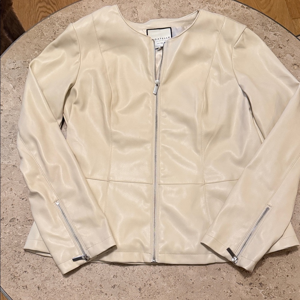 Soia & Kyo Off-White Leather Jacket